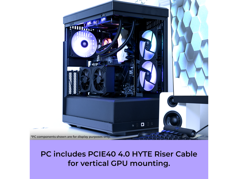 iBUYPOWER Y40 PRO Black Gaming PC Desktop - AMD Ryzen 7 9800X3D - AMD Radeon RX