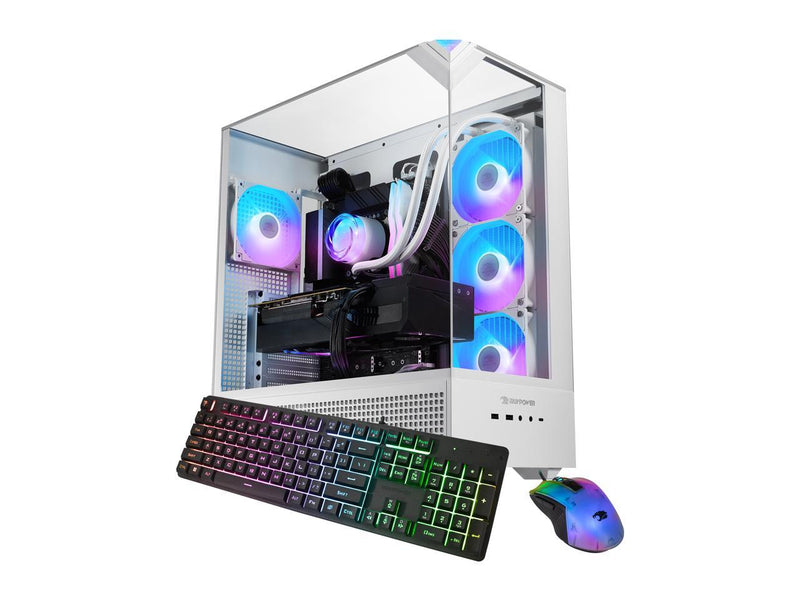 iBUYPOWER Element 9 White Gaming PC Desktop - AMD Ryzen 7 7800X3D - NVIDIA