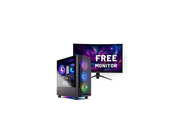 Skytech Shadow Gaming PC Desktop, Ryzen 5 5500 3.6 GHz (4.2GHz Turbo), INTEL ARC