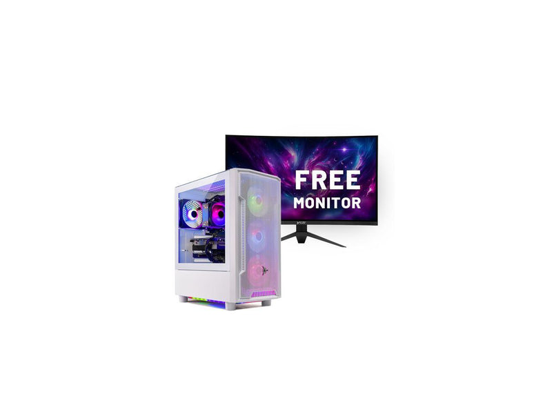 Skytech Archangel Gaming PC Desktop, Intel i5 14400F 2.5 GHz (4.7GHz Turbo),