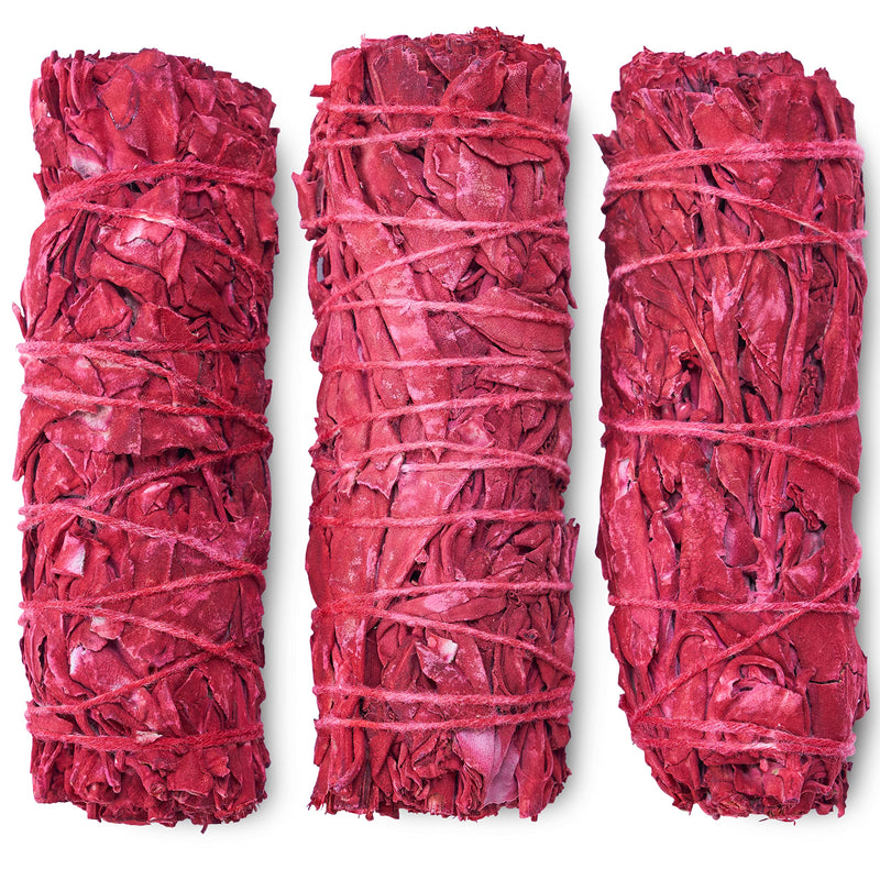 JL LOCAL DRAGON'S BLOOD SAGE SMUDGE STICKS | 4 INCH DRAGON BLOOD SAGE 3 PACK - Brand New