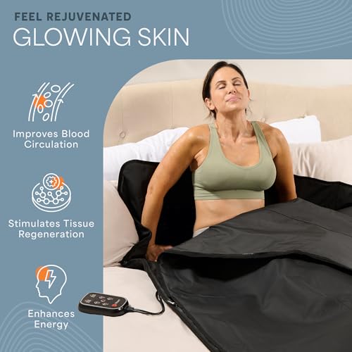 LIFEPRO INFRARED SAUNA BLANKET PORTABLE FAR INFRARED AT HOME SAUNA BLANKET BLACK - Like New