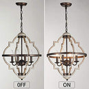TZOE Orb 4-Light Metal Chandelier B07RTRSSPJ - Stardust Finish - Like New