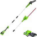 Greenworks 24V 8" Cordless Polesaw + 20" Pole 2.0Ah Battery/Charger Included - Like New