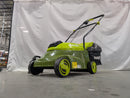 SUN JOE MJ401C-PRO 14" 28V CORDLESS PUSH LAWN MOWER W/REAR DISCHARGE CHUTE GREEN - Like New