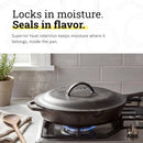 LODGED PRE-SEASONED CAST IRON LID REPLACEMENT SKILLET COVER 12 INCHES - BLACK - Like New