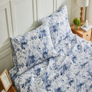 KATHY IRELAND EXTRA SOFT PRINTED 4 PIECE SHEET SET KING - MIST FLORAL - Like New