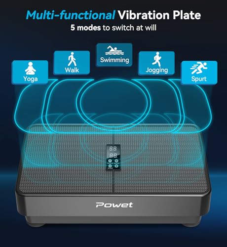 POWET VIBRATION PLATE EXERCISE MACHINE WEIGHT WOUKOUT LYMPHATIC DRAINAGE - Like New