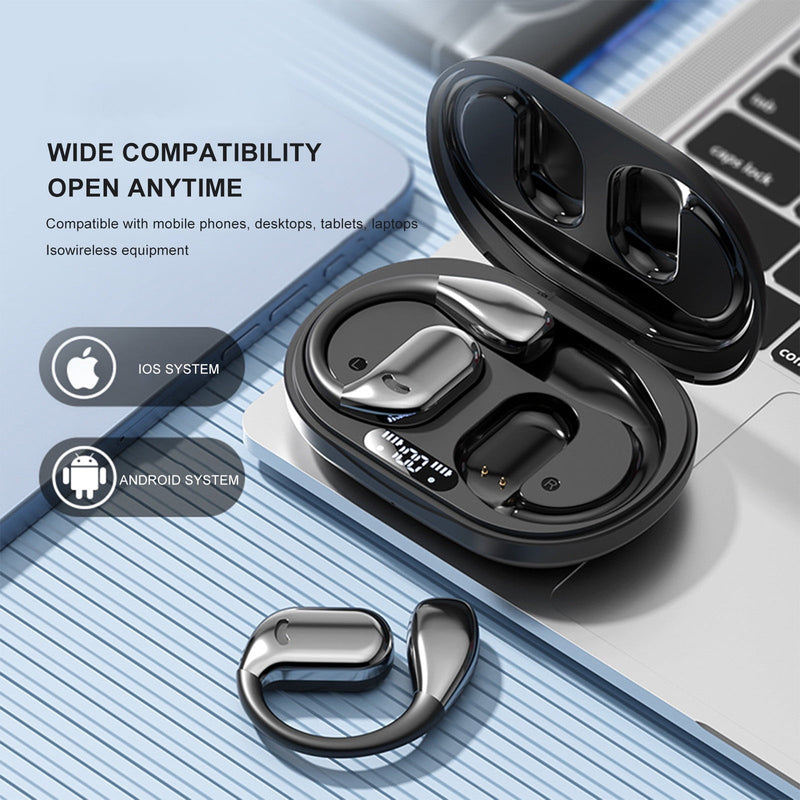 BIERELAOZI M75 BLUETOOTH EARPHONES SMART TRANSLATION & HD RECORDING - BLACK - Like New