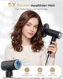 WEEYUM MINI TRAVEL HAIR DRYER DUAL VOLTAGE EUROPE HIGH-SPEED FOLDABLE - BLACK - Like New
