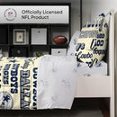 FOCO Unisex-Adult NFL Team Logo Bed in a Bag Comforter Sheets Pillow Cases - Like New