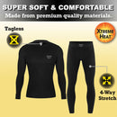 XTREME HEAT MENS THERMAL UNDERWEAR SET - SIZE: MEN L - BLACK - Like New