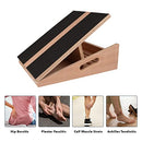 Wooden Slant Board Calf Stretcher Stretching Heel Ankle Incline, 5 Levels, Wood - Brand New
