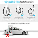 VIPTOO TESLA TO J1772 ADAPTER, 60A 250V NACS EV CHARGER CONVERTER DD003A - WHITE - Like New