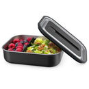BENTGO MICROSTEEL LUNCH BOX, CARBON BLACK, 41 OZ. - BLACK STAINLESS STEEL - Like New