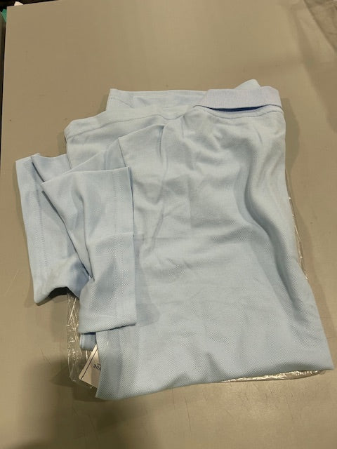 POLO AVENUE LARGE LIGHT BLUE SHORT SLEEVE POLO SHIRT - SIZE: MEN L - LIGHT BLUE - Brand New
