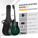 GLARRY Full Size 6 Strings Acoustic Electric Guitar Beginner Kit Mat Dist Green - Like New