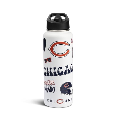 TMC NFL 34OZ Water Bottle, Premium Stainless Steel Double-Wall Insulated - Like New
