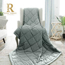 Royal Therapy Weighted Blanket - 80 30lbs, Aquamarine (Use on Queen/King Bed) - Brand New