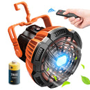 DRCHOP CAMPING FAN WITH LED LANTERN RECHARGEABLE BATTERY POWERED FAN-ORANGE Like New