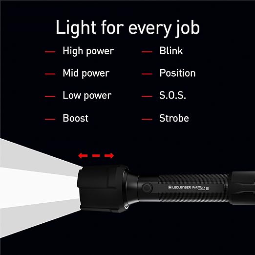 LEDLENSER Flashlights P6R Work Flashlight Li-ion 3.63V P6R-WORK 880529 - Black Like New