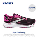 Brooks Women's Trace 2 Neutral Running Shoe Black/Festival Fuchsia/Pink Flambe - Like New