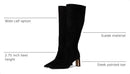 I8274L8003 Sam Edelman Women's Sylvia Knee High Boot, Black Suede Wide Calf 9.5 - Like New