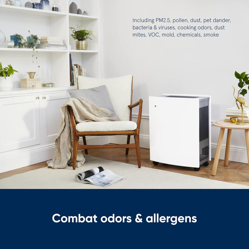 Blueair, Inc. Classic 605 Smart Console Air Purifier, 775 Sq. Ft., 200029, White - Like New