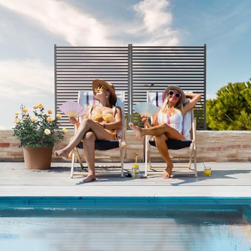 YOTOWORTH PATIO PRIVACY FENCE SCREEN, 71" H×35.4" W - BROWN - Like New