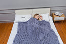 Chenille Chunky Knit Throw Blanket Cable Knitted Soft Cozy Polyester B088FK6QRZ - Like New