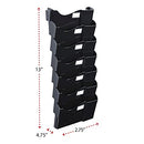 UNIVERSAL GRANDE CENTRAL FILING SYSTEM SEVEN POCKET WALL MOUNT PLASTIC - BLACK - Like New