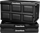 CLEVERMADE LEVERMADE COLLAPSIBLE STORAGE BIN 3PK 32L 8 GAL STACKABLE - OBSIDIAN - Like New