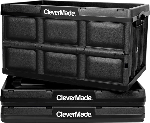 CLEVERMADE LEVERMADE COLLAPSIBLE STORAGE BIN 3PK 32L 8 GAL - Scratch & Dent