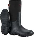 HISEA MEN'S RUBBER WATERPROOF DURABLE 6MM NEOPRENE RAIN BOOTS - SIZE: 11 - BLACK - Like New