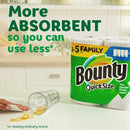Bounty Paper Towels Quick Size 16 Family Rolls 40 Regular Rolls - White - Brand New