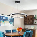 XLZWJLQ Modern LED Chandelier 1 Ring Circular Hanging Light Remote B0B8D3WQQF - Brand New