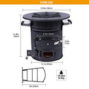 Lineslife Camping Rocket Stove Wood Burning Portable for Cooking - Brand New
