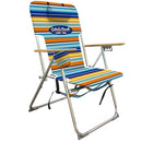 CABANA BEACH FOLDING BEACH CHAIR 4 POSITION FOLDABLE CAMPING BOLD CANDY STRIPE - Like New