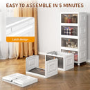 4 Tier Storage Bins with Lids, 23QT Stackable Closet Organizers and Storage - Like New