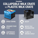 CLEVERMADE COLLAPSIBLE 25L (6 GAL) STACKABLE STORAGE BINS 8034174 - BLACK - Like New