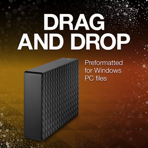 Seagate STEB8000100 Expansion Desktop 8TB External Hard Drive - BLACK - Like New