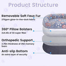 Hiseeme Human Dog Bed, 57"x37.4"x12.5" Glow in The Dark - Blue - Brand New
