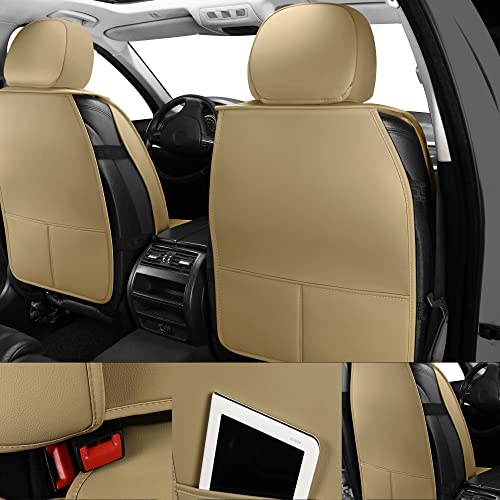 TAPHA EXECUTIVE LEATHERETTE CAR SEAT COVER & CUSHION, UNIVERSAL - BEIGE - Like New