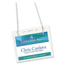 AVERYS HEAVY DUTY BADGE HOLDERS WITH CORDS, 3"X4", 2922 - CLEAR - Like New