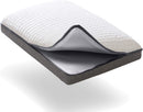 WAVVE 2-IN-1 BAMBOO COOLING PILLOW MEMORY FOAM, STANDARD SIZE - WHITE/GRAY - Brand New