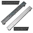 USHOWER 36" Linear Shower Drain Reversible 2-in-1 Tile Cover SUS304 - Nickel - Brand New