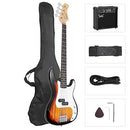 GLARRY Full Size Electric Bass Guitar 4 String Exquisite, B09K75R294 - Sunset - Brand New
