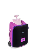 Micro Kickboard Eazy Foldable Rideable Swiss-Designed Luggage Case - Violet Pink - Like New