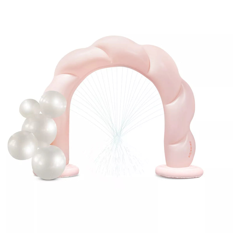 MINNIDIP ARCH PLAY SPRINKLER BLUSH TWIST INFLATABLE PVC WATER TOY - PINK - Brand New