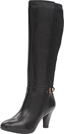 B01J4ALFNC-NEW - Anne Klein Women's Delray Leather Riding Boot, Black, 7.5 M US - Brand New